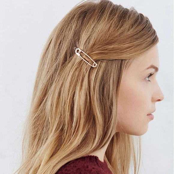 Free People Accessories - Unique Clothing Safety Pin Gold/Silver Hair Clip